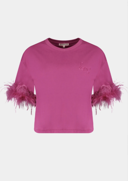 Harper & Yve Feather T-Shirt pink
