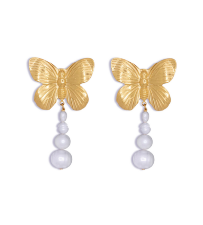 Butterfly Pearl Earring