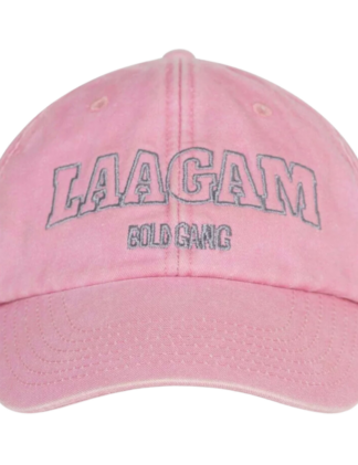 Pink embroidered logo cap