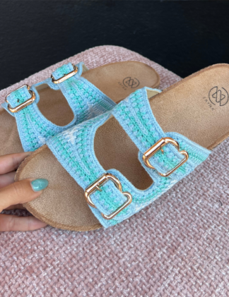 Blue summer sandals