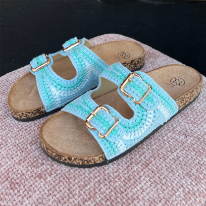 Blue summer sandals