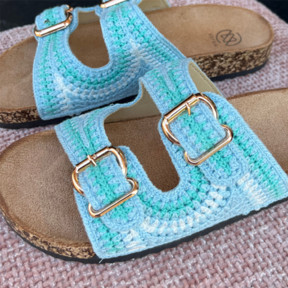 Blue summer sandals