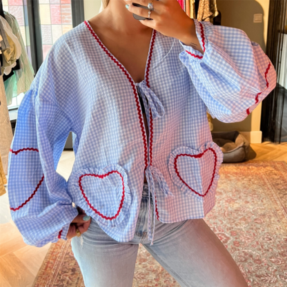 Check love blouse