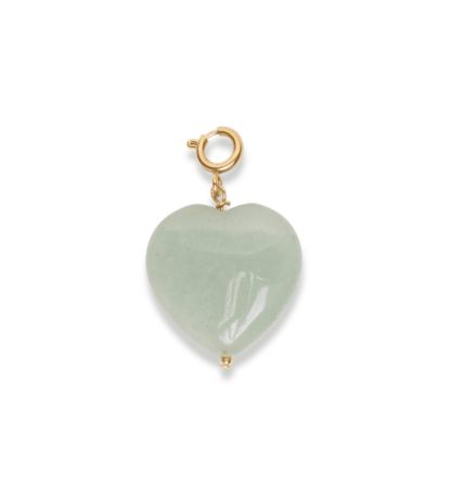 Green Aventurine Heart Charm