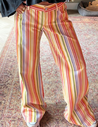 Leroy striped twill pants